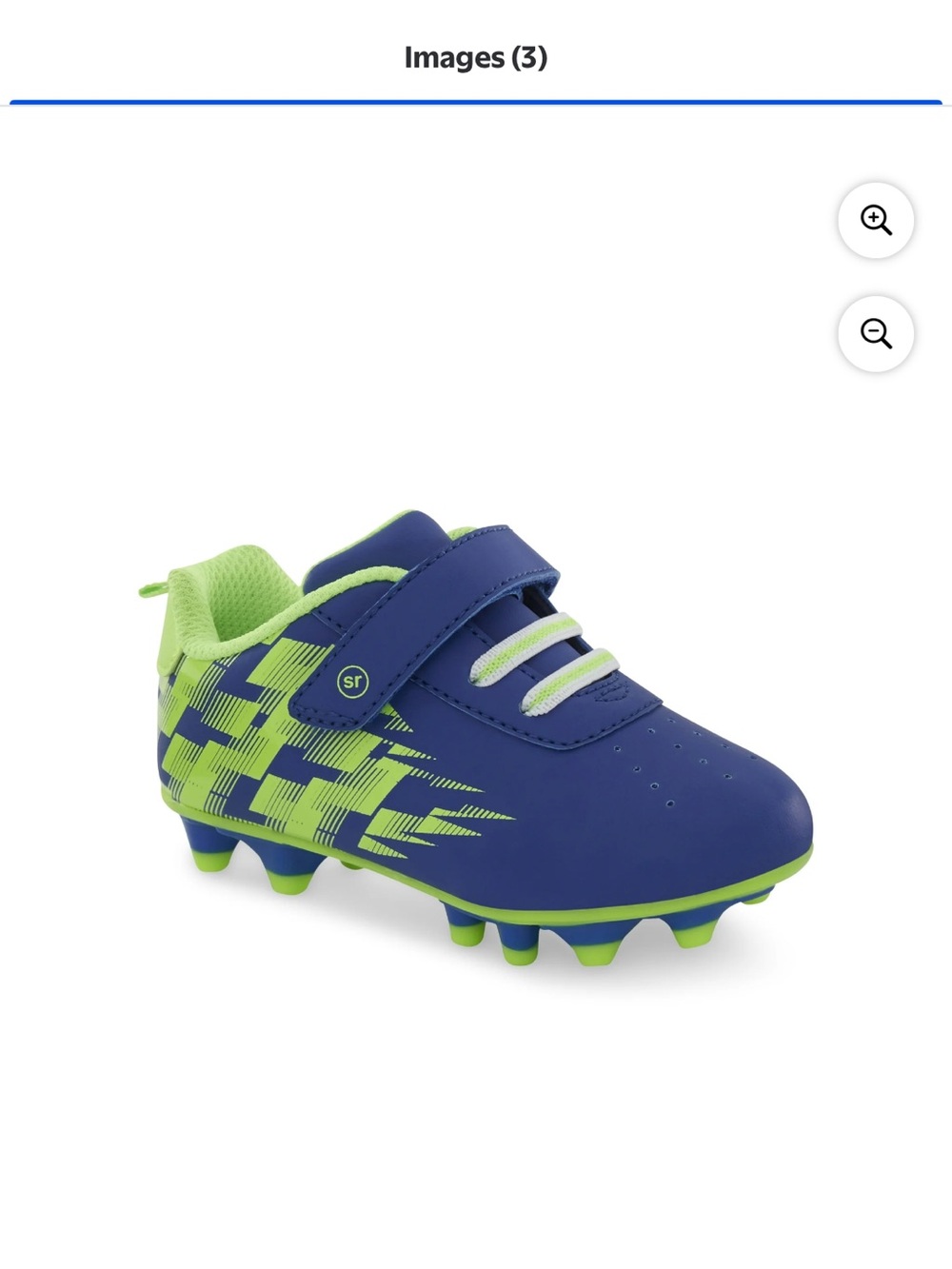 Stride Rite Kids Soccer Cleats - Blue and Lime